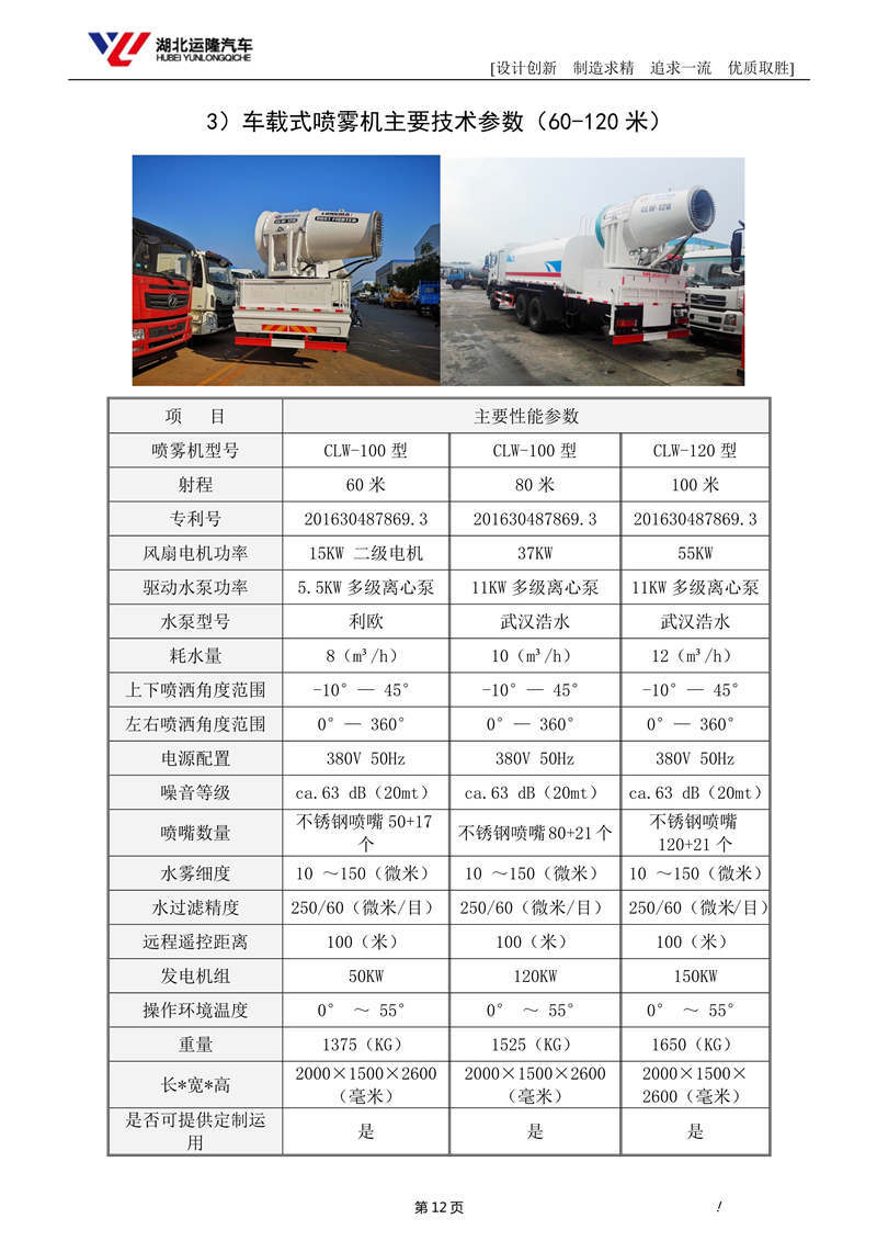 16噸東風T5多功能抑塵車資料（圓罐、60-120米霧炮）(圖6)